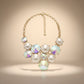 Bib Chunky Aurbo Crystal Pearl Evening Necklace