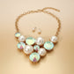 Bib Chunky Aurbo Crystal Pearl Evening Necklace