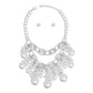 Bib Dreamy Drop White Pearl Silver Chain Necklace