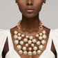Bib Opulent Ball Bead Gold Chainmaille Necklace