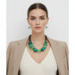 Beaded Green Chunky Mixed Bead Tribal Necklace