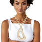 Pendant XL Gold Melted Metal Abstract Necklace