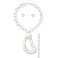Pendant XL Silver Melted Metal Abstract Necklace