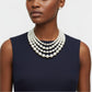 Cream Pearl Sophisticated 4 Layer Classic Necklace
