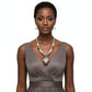Pendant Confetti Resin White Silver Bead Necklace