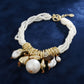 Toggle 6 Strand Cream Natural Faux Pearl Choker