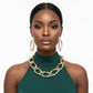Chain Gold Diamond Cut Geometric Chunky Necklace