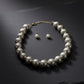 High Gloss Pearlescent Brown 24mm Bead Necklace
