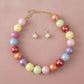 High Gloss Pearlescent Color 24mm Bead Necklace