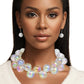 Necklace Clear Iridescent Bubble Ball Bead Set