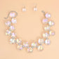 Necklace Clear Iridescent Bubble Ball Bead Set