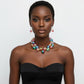 Necklace Dark Multi Iridescent Bubble Ball Bead