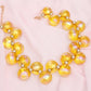 Necklace Yellow Iridescent Bubble Ball Bead Set