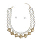 Layered Matte Gold Chunky Vintage Pearl Necklace