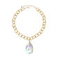 Pendant Bold Aurbo Teardrop Crystal Chain Necklace