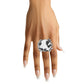 Cocktail Leopard Print Round Silver Stretch Ring