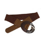 Belt Brown Wide Marbled Round Buckle Stretch Women
