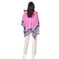 AKA Pink Green Shoulder Ruana
