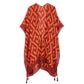 Kimono Geo Print Orange and Rust for Women