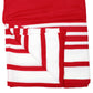 Ruana Red and White Stripe for Women
