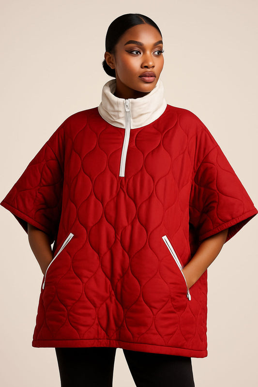 DST Sorority Apparel Quilted Puffer Poncho Women