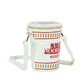 Crossbody White Cup Noodles Shaped Clutch Bag