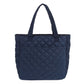 Tote Bag Navy Quilted Large Pocket Travel Purse