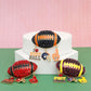Brooch Football Team Spirit Blue and White Pin