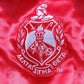 DST Greek Apparel S Cropped Satin Varsity Jacket