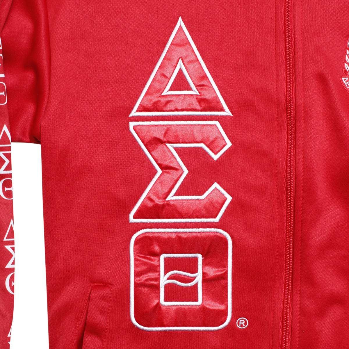 DST Greek Apparel L Red Zip Up Track Jacket