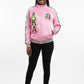 AKA Greek Apparel M Pink Zip Up Track Jacket