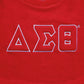 DST Greek Gear L Red Embroidered Crew Sweatshirt