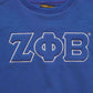 ZPB Greek Gear XL Blue Embroidered Crew Sweatshirt