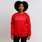 DST Greek Gear XL Red Embroidered Crew Sweatshirt