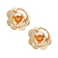 Studs Large Golden Bloom Lifelike Flower Earrings