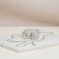 Mini Silver Quatrefoil Sparkle Crossbody Compact