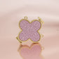 Mini Pink Quatrefoil Sparkle Crossbody Compact