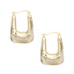 Hoops Marbled Ivory U Shaped Earrings for Women