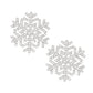 Stud Radiating Snowflake Silver Earrings for Women