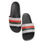 Red and Green Size 12 Designer Black Slides