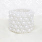 Pearl White Varying Size Woven Band Bracelet