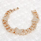 Chain Feminine Flair Iced Gold Butterfly Bracelet
