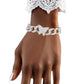 Chain Feminine Flair Iced Silver Butterfly Bracelet