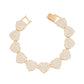 Chain Bracelet Gold Pave Heart Link for Women