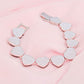 Chain Bracelet Silver Pave Heart Link for Women