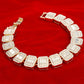 Chain Bracelet Iced Gold Square Halo Baguette