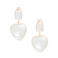 Drop Clear Glass Heart Crystal Gold Earrings Women
