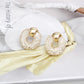 Studs Gold Mesh Rhinestone Earrings for Women
