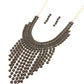 Brown Beads Drop Necklace Set