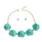 Mint Flower Necklace Set